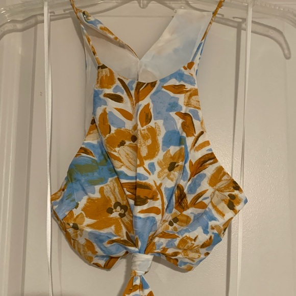 Midi Blue Floral Maxi Cutout Dress - Picture 9 of 14